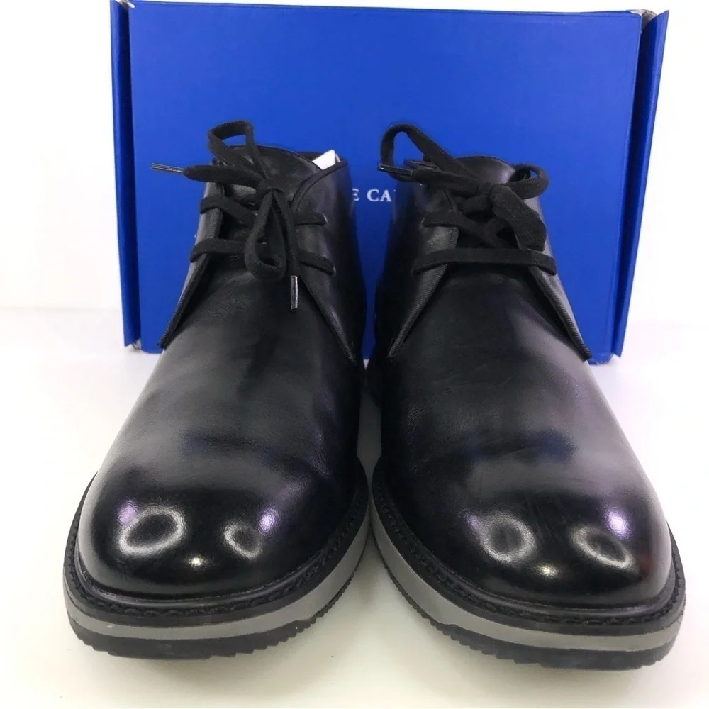 Vince Camuto Men's Soleh Leather Chukka Boots Black New